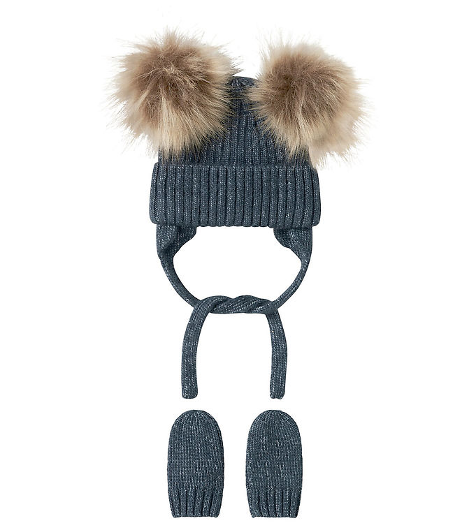 Name It Sæt - Hue/Luffer - Strik - NbnMora - Spellbound