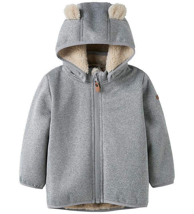 Name It Softshelljakke m. Fleece NbnMada08 m. Ø - Grey Melange