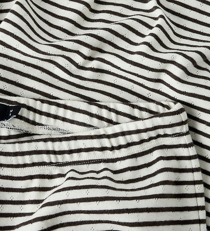 LMTD Bukser - Wide - NlfSeher - Black Coffee/White m. Hulmønster