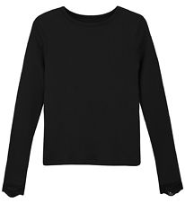 Creamie Bluse - Rib - Model/Bomuld - Sort Creamie Bluse - Rib - Model/Bomuld - Sort