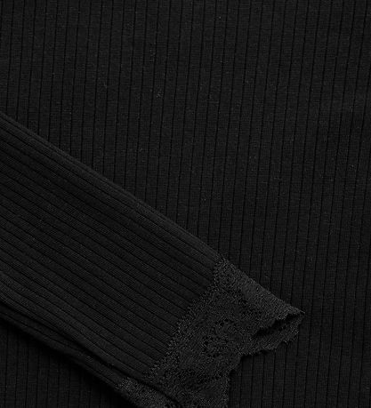 Creamie Bluse - Rib - Model/Bomuld - Sort