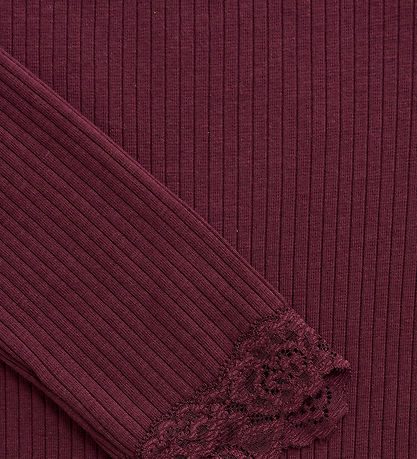Creamie Bluse - Rib - Modal/Bomuld - Vineyard Wine