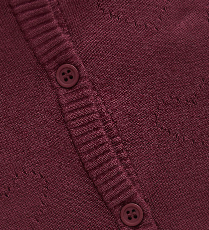 Creamie Cardigan - Viskose/Nylon - Pointelle - Vineyard Wine