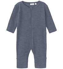 Name It Natdragt - Uld/Silke - Rib - NbmWossa - Folkstone Gray Name It Natdragt - Uld/Silke - Rib - NbmWossa - Folkstone Gray