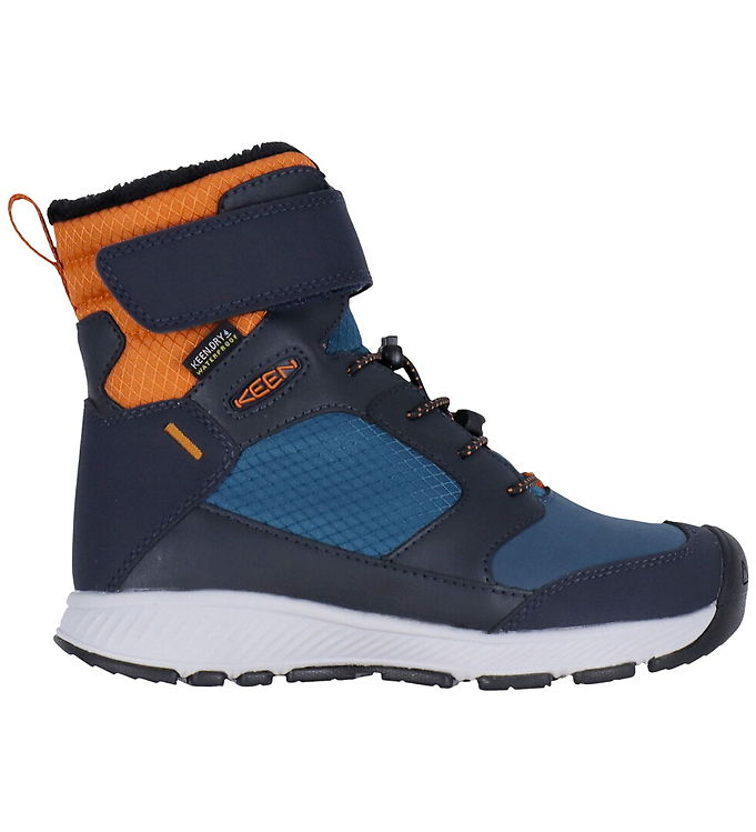 KEEN Vinterstøvler - KE SKUA WINTER WP Y - SKY CAPTAIN-GOLD FLAM