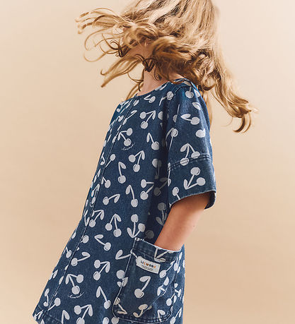 Liewood Denimkjole - Angelica - Cherry Blossom/Medium Blue Denim