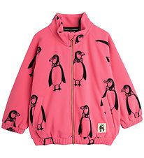 Mini Rodini Fleecejakke - Penguin - Pink Mini Rodini Fleecejakke - Penguin - Pink