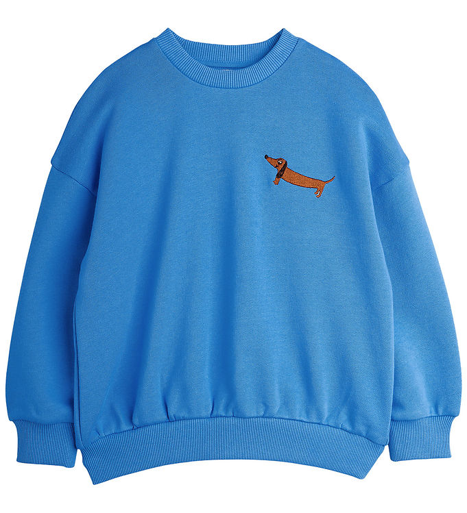 Mini Rodini Sweatshirt - Dog - Blå