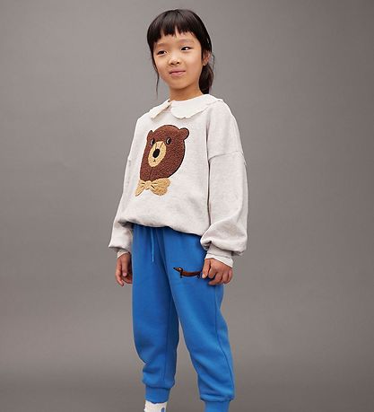 Mini Rodini Sweatpants - Dog - Blå
