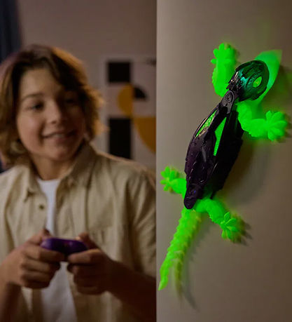 Hex Bots Vægkravlende Gekko - Fjernstyret - Glow In The Dark