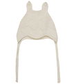 Huttelihut Babyhjelm m. Ører - Alpakauld - Strik - Off-white  Huttelihut Babyhjelm m. Ører - Alpakauld - Strik - Off-white