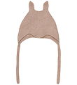 Huttelihut Babyhjelm m. Ører - Alpakauld - Strik - Mahogany Rose Huttelihut Babyhjelm m. Ører - Alpakauld - Strik - Mahogany Rose