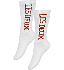 Les Deux Strømper - 2-pak - Vertigo Rib - White Les Deux Strømper - 2-pak - Vertigo Rib - White
