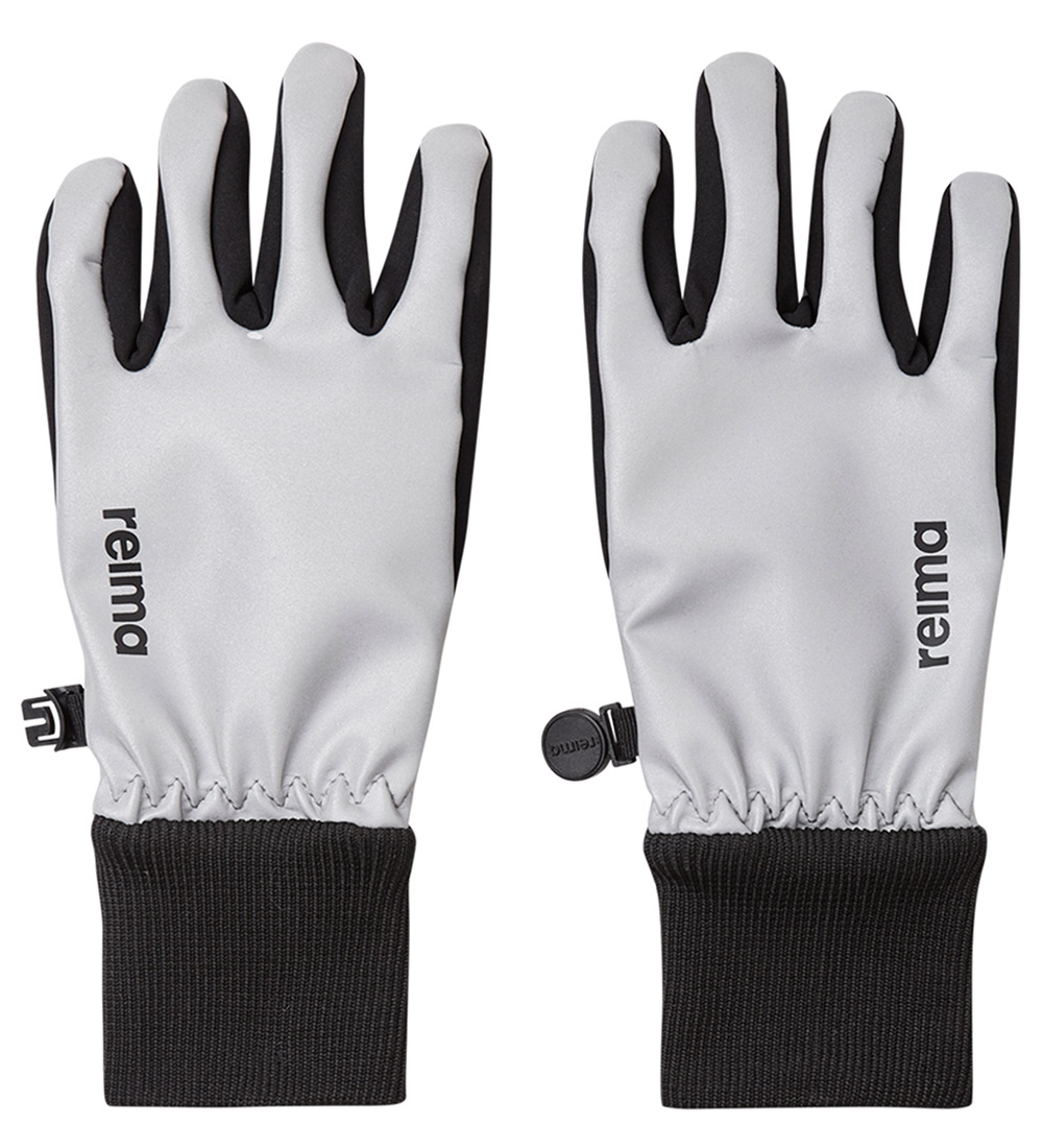 Reima Handschuhe m. Fleece - Softshell - Heippa - Schwarz/Silber - Reima - 2-4 Jahre (92-104) - Handschuhe