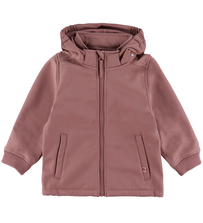 DYR-Cph Softshelljakke - Dyrevild - Dk Rose Beige Rød Panda