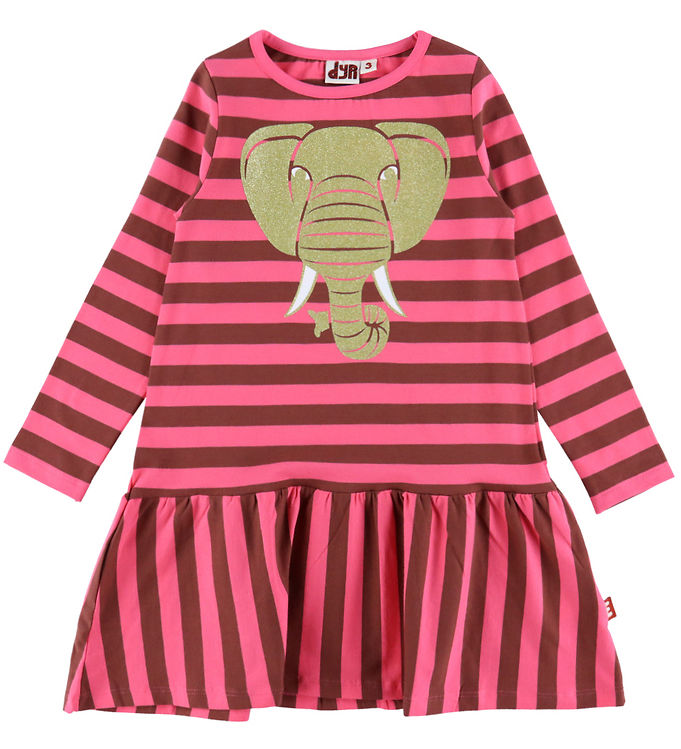 DYR-Cph Kjole - Dyrzanzi - Dk Brick/Spicy Pink Elfant