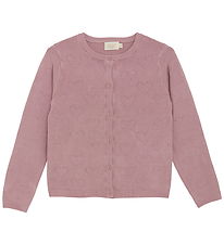 Creamie Cardigan - Viskose/Nylon - Pointelle - Woodrose Creamie Cardigan - Viskose/Nylon - Pointelle - Woodrose
