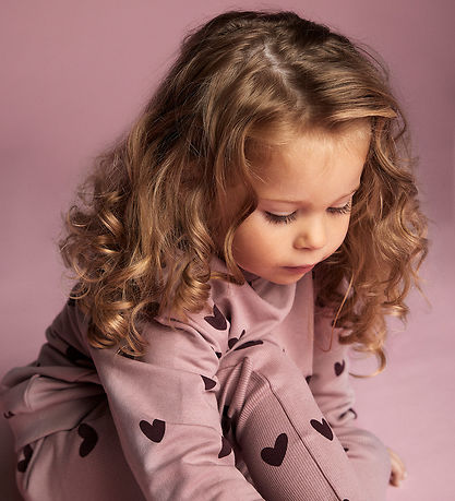 Creamie Sweatshirt - Woodrose m. Hjerter
