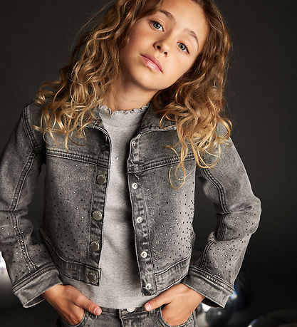 Creamie Denimjakke - Light Grey Denim