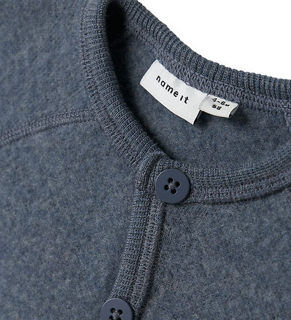 Name It Cardigan - Uld - NbmWmino - Folkstone Gray