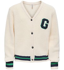 Kids Only Cardigan - Strik - Antique White/Night Sky/ Medium Gre Kids Only Cardigan - Strik - Antique White/Night Sky/ Medium Gre