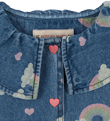Konges Sløjd Denimjakke - Denim - Magot - Rainbow