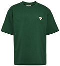Hummel T-shirt - HmlJR - Dark Green w. Logo