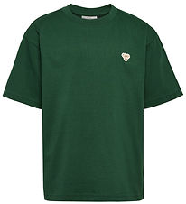 Hummel T-shirt - HmlJR - Mørkegrøn m. Logo Hummel T-shirt - HmlJR - Mørkegrøn m. Logo