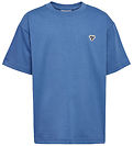 Hummel T-shirt - HmlJR - Dutch Blue w. Logo