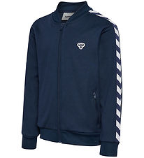 Hummel Cardigan - HmlJR - Dress Blues m. Logo Hummel Cardigan - HmlJR - Dress Blues m. Logo