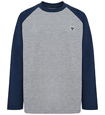 Hummel Bluse - HmlJR - Dress Blues m. Logo Hummel Bluse - HmlJR - Dress Blues m. Logo