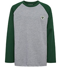Hummel Bluse - hmlJR - Mørkegrøn m. Logo Hummel Bluse - hmlJR - Mørkegrøn m. Logo