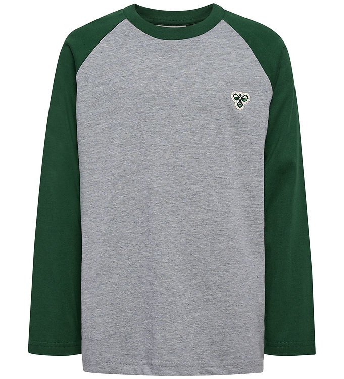 Hummel Bluse - hmlJR - Mørkegrøn m. Logo