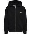 Hummel Cardigan - hmlJR Loose Zip - Sort m. Logo Hummel Cardigan - hmlJR Loose Zip - Sort m. Logo