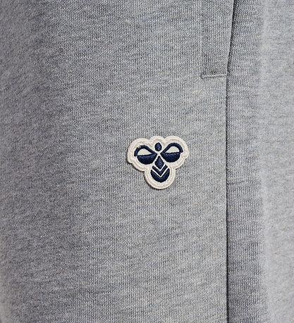 Hummel Sweatpants - HmlJR - Gråmeleret m. Logo