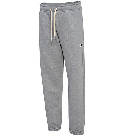 Hummel Sweatpants - HmlJR - Gråmeleret m. Logo