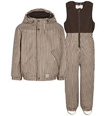MarMar Regntøj m Fleece - PU - Obo - Brown Stripe MarMar Regntøj m Fleece - PU - Obo - Brown Stripe