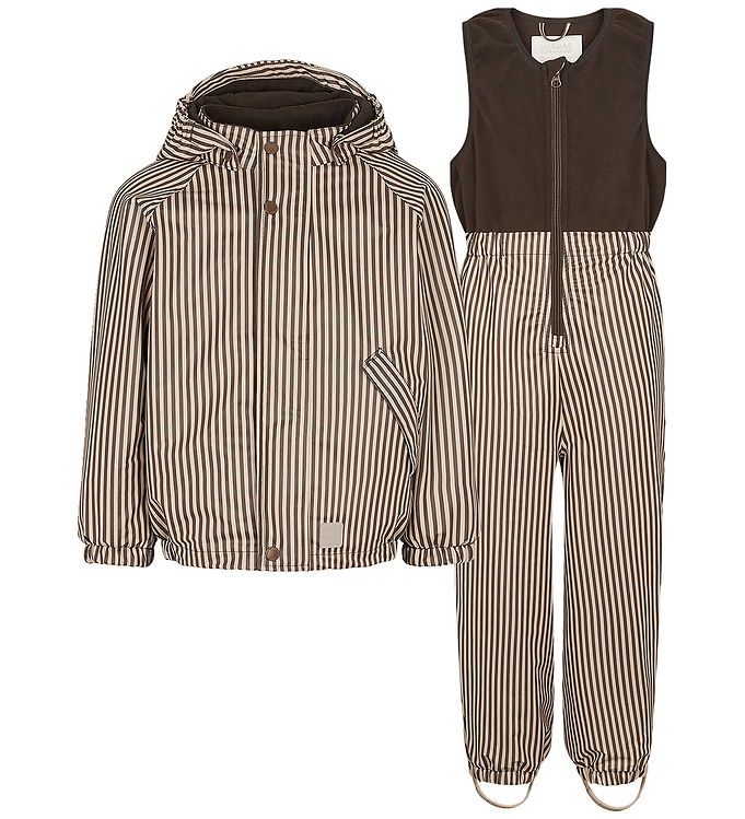MarMar Regntøj m Fleece - PU - Obo - Brown Stripe