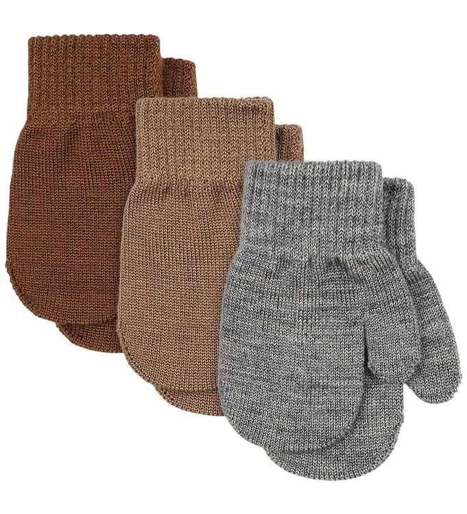 Konges Sløjd Luffer – Uld/Akryl – Filla – 3-pak – Grey Melange/B
