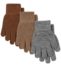Konges Sløjd Handsker - Uld/Akryl - Filla - 3-pak - Grey Melange Konges Sløjd Handsker - Uld/Akryl - Filla - 3-pak - Grey Melange