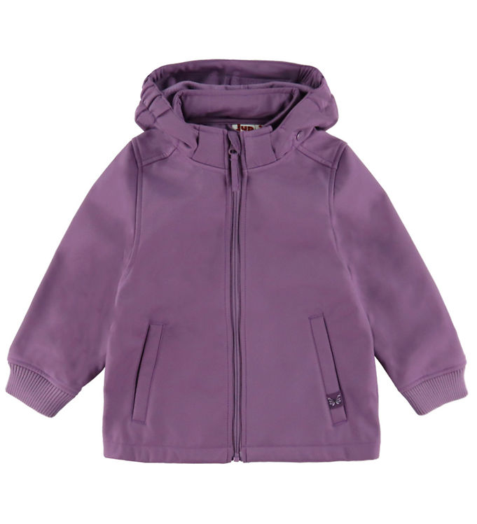 DYR-Cph Softshelljakke - Dyrevild - Lavender m. Sommerfugl