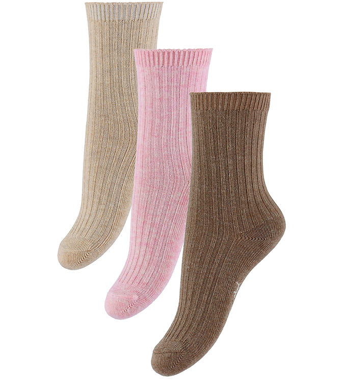 Konges Sløjd Strømper - 3-pak - Rib - Rose Mix