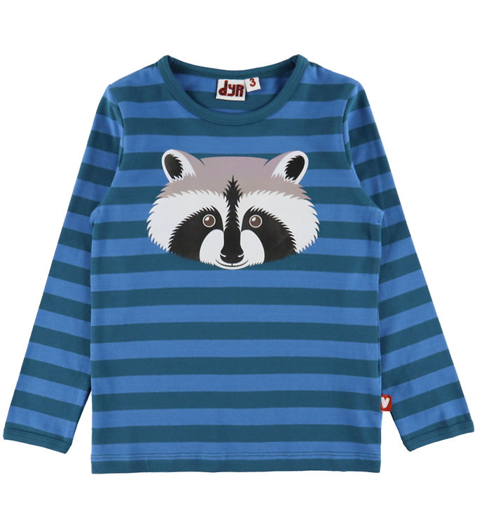 DYR-Cph Bluse - Dyrroar - Slate/Warm Blue Vaskebjørn