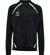 Hummel Cardigan - hmlLead 2.0 Track - Sort/Green Gecko Hummel Cardigan - hmlLead 2.0 Track - Sort/Green Gecko