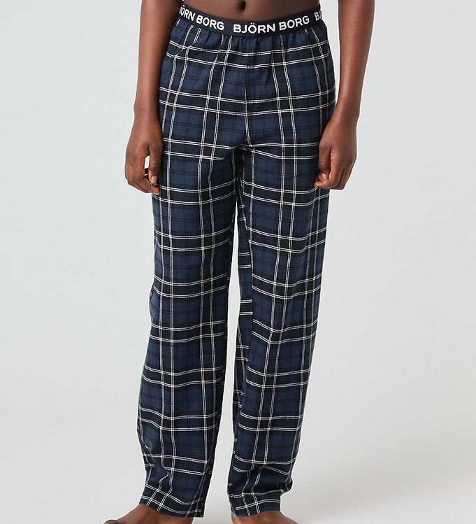 Björn Borg Core Flannel Pyjama Pants Blå, 158-164