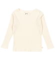 Konges Sløjd Bluse - Rib - Papin - Antique White m. Hulmønster Konges Sløjd Bluse - Rib - Papin - Antique White m. Hulmønster