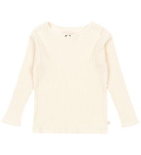 Konges Sløjd Bluse - Rib - Papin - Antique White m. Hulmønster Konges Sløjd Bluse - Rib - Papin - Antique White m. Hulmønster