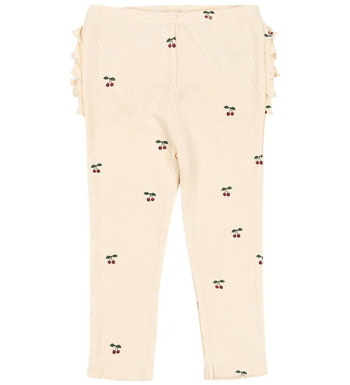 Konges Sløjd Bukser - Sui - Cherry m. Hulmønster