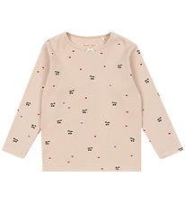 Konges Sløjd Bluse - Rib - Ella - Cherry Coeur Blush Konges Sløjd Bluse - Rib - Ella - Cherry Coeur Blush