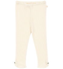 Konges Sløjd Bukser - Rib - Papin - Antique White m. Hulmønster Konges Sløjd Bukser - Rib - Papin - Antique White m. Hulmønster